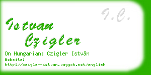 istvan czigler business card